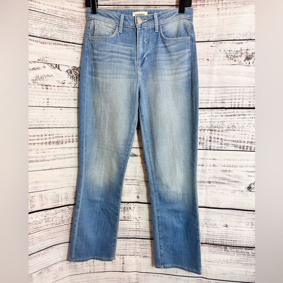 L’ Agence Jeans Womens Size 25 denim Nadia Cropped High Rise Rockford Straight - Picture 1 of 9